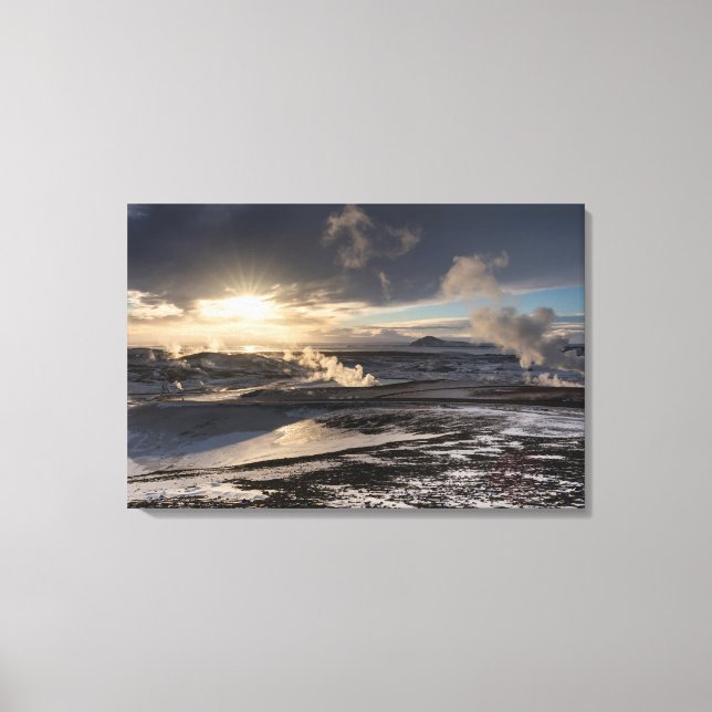 Toile Paysage hivernal géothermique (Recto)