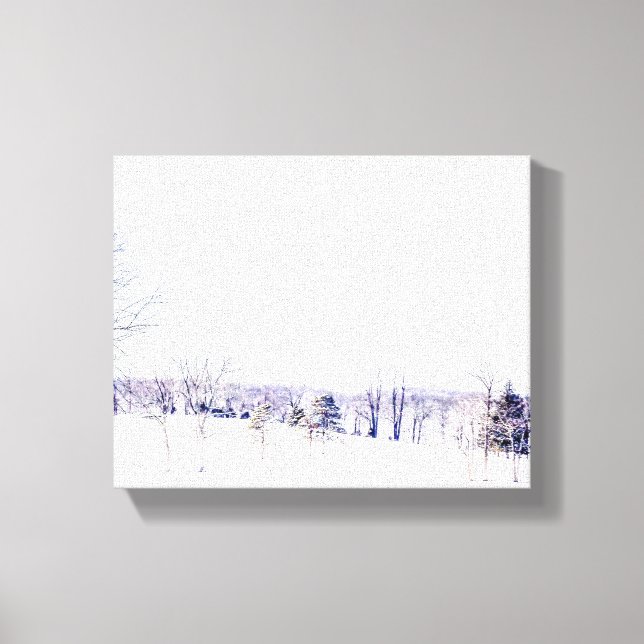 Toile Paysage hivernal neige (Recto)