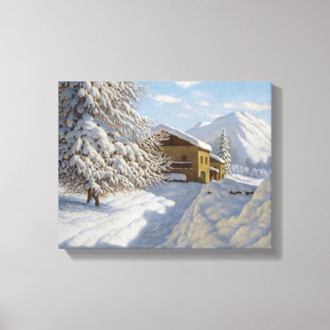 Toile Paysage hivernal vintage Ivan Choultse (Recto)