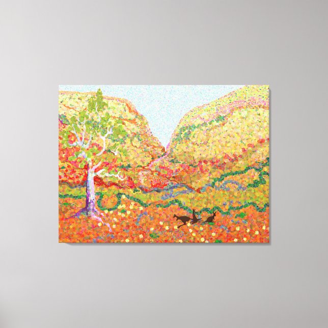 Toile paysage impressionniste de l'Outback australien (Recto)