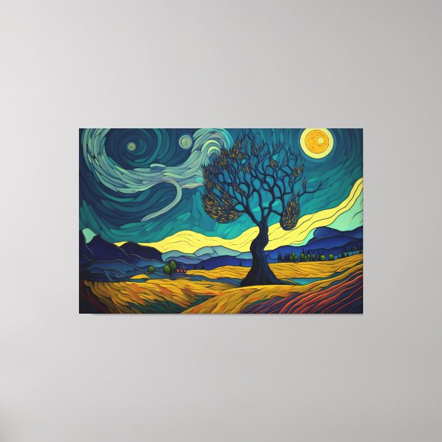 Toile Paysage lunaire (Recto)