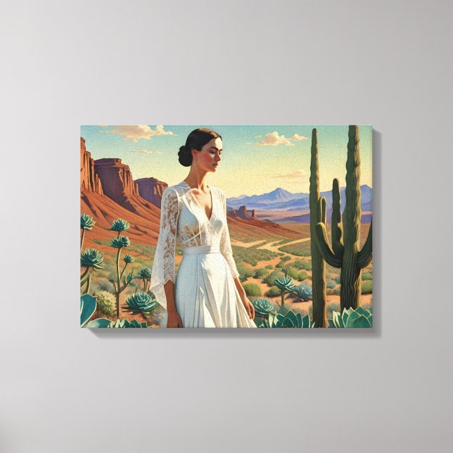 Toile Paysage magnifique avec une femme art spirituel (Recto)