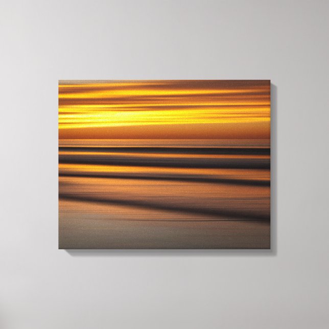 Toile Paysage marin abstrait au coucher du soleil, CA (Recto)