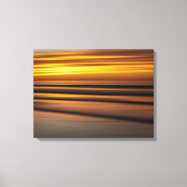 Toile Paysage marin abstrait au coucher du soleil, CA (Recto)