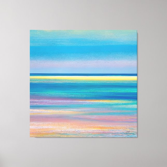 Toile Paysage marin Abstrait "Fuchsia Fusion" (Recto)
