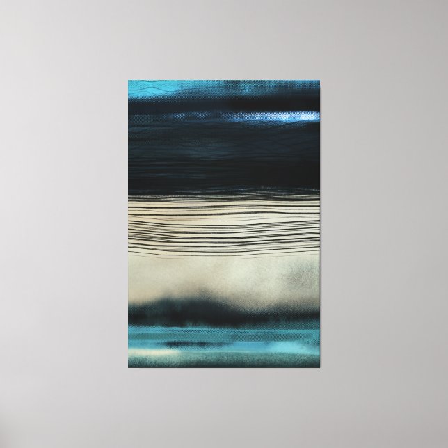 Toile Paysage marin Abstrait moderne Art côtier contempo (Recto)