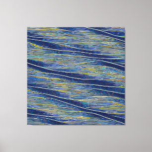 Toile Paysage marin abstrait Vagues fracturées 08