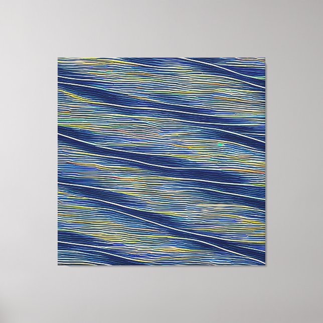 Toile Paysage marin abstrait Vagues fracturées 08 (Recto)