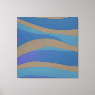 Toile Paysage marin abstrait Vagues fracturées 12