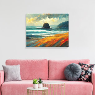 Toile Paysage marin de l'Oregon Rêve de côte Abstrait