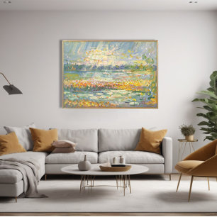 Toile Paysage maritime Abstrait et dynamique Impressionn