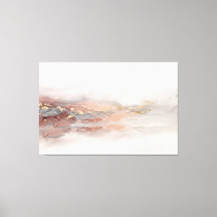 Toile Paysage Moderne Minimaliste Abstrait Rose Doré
