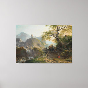 Toile Paysage montagneux près de Düsseldorf, Gerard van