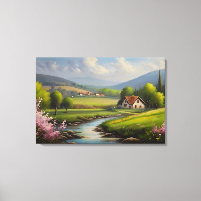 Toile Paysage naturel de printemps (Recto)