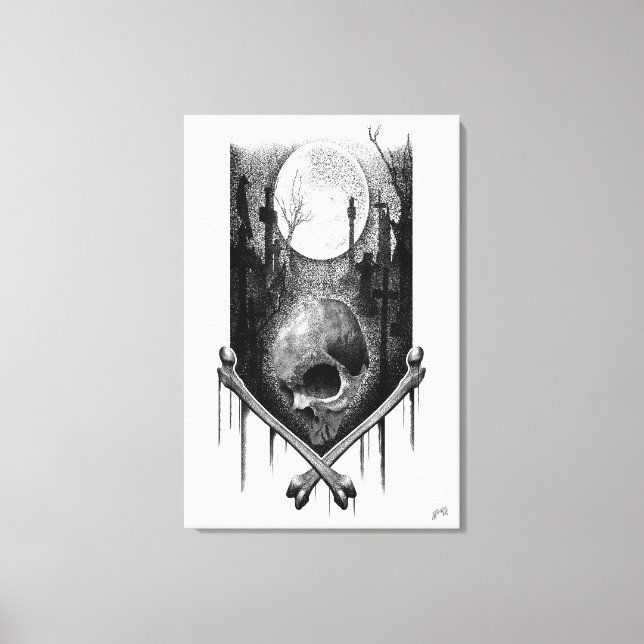 Toile Paysage nocturne de Craneo (Recto)