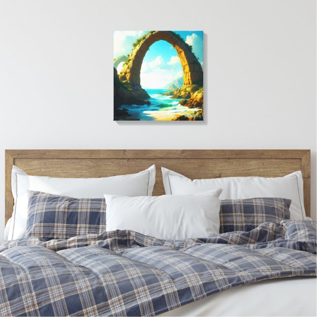 Toile Paysage Océanique à Arche de Pierre Côtière (Insitu(Chambre))