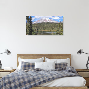 Toile Paysage panoramique du lac du Mont Rainier