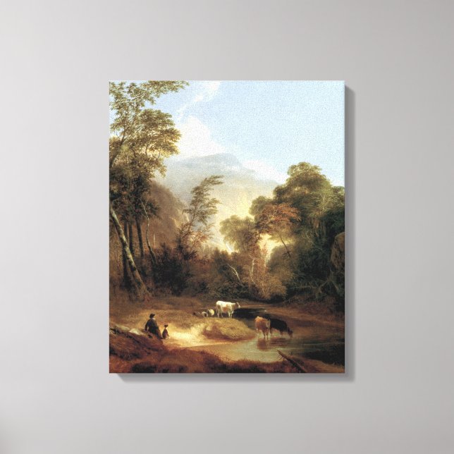 Toile Paysage pastoral Alvan Fisher (Recto)