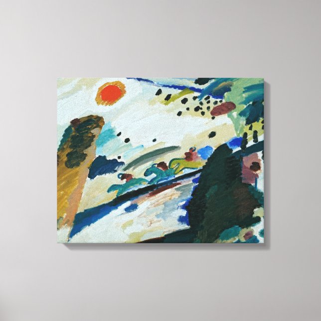 Toile Paysage romantique par Wassily Kandinsky (Recto)