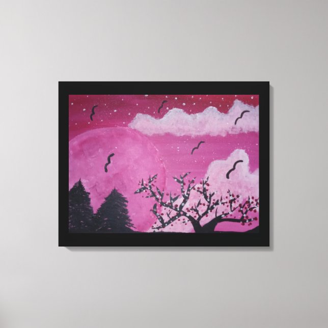 Toile Paysage rose Imprimer (Recto)