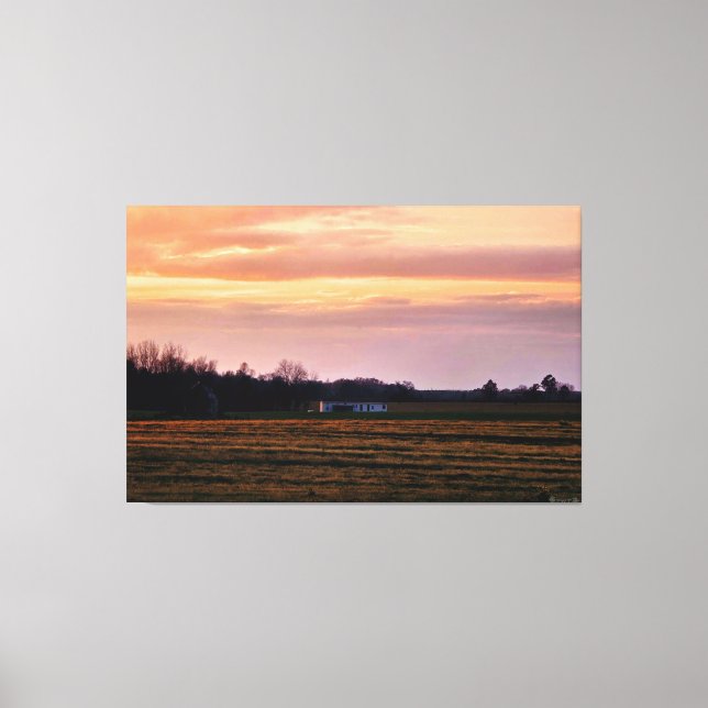 Toile Paysage rural au crépuscule (Recto)