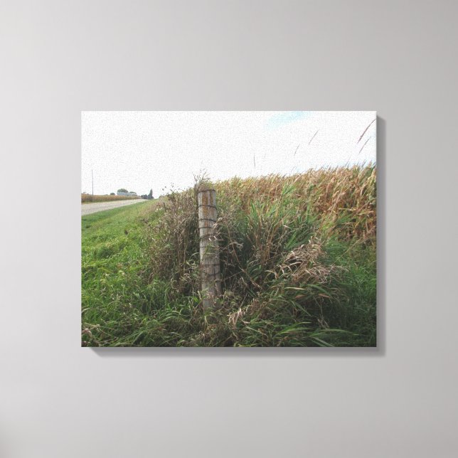 Toile Paysage serein Poste rural dans le Midwest (Recto)