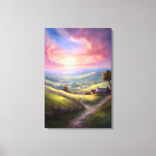 Toile Paysage serein Sunrise Paysage paisible Art