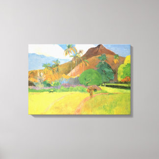Toile Paysage Tahitien, Montagnes Tahiti, Paul Gauguin