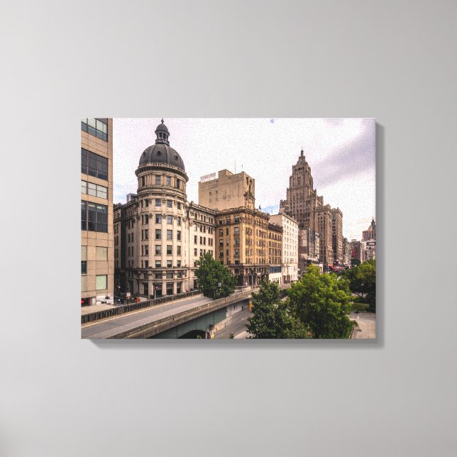 Toile paysage urbain  (Recto)