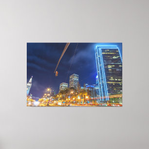 Toile Paysage urbain de San Francisco la nuit