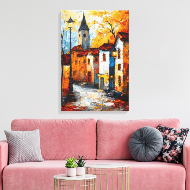 Toile Paysage urbain vibrant (Insitu(Salon))
