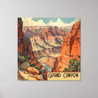 Paysage vintage du Grand Canyon dans le Sud-Ouest