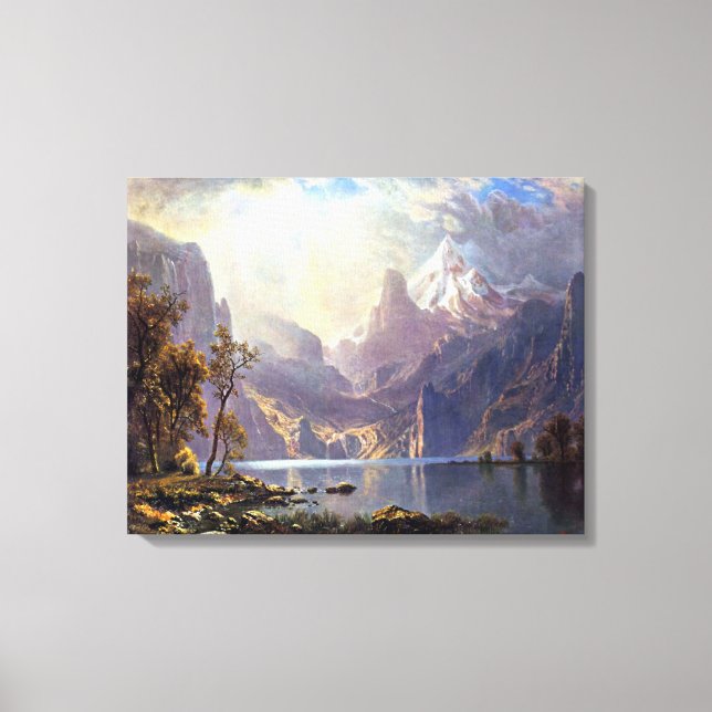 Toile Paysage vintage, lac Tahoe par Albert Bierstadt (Recto)
