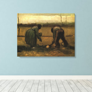 Toile Paysanne Plantant des Pommes de Terre par Vincent