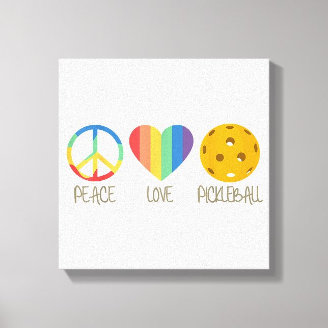 Toile Peace Love Pickleball (Recto)