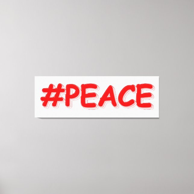 Toile "#PEACE" Mignonne Conception. Commandez dès mainte (Recto)