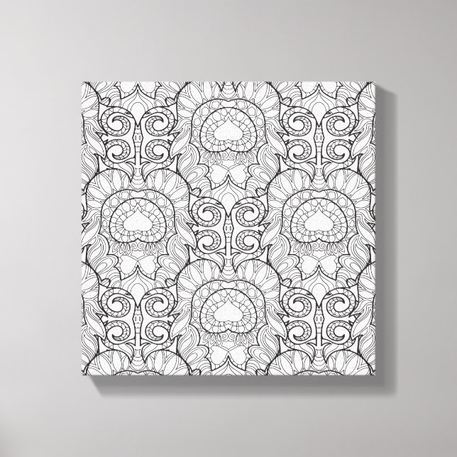 Toile Peacock Feather Motif Doodle 6 (Recto)