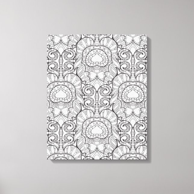 Toile Peacock Feather Motif Doodle 6 (Recto)
