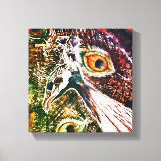 Toile PeacockFeatherLove Vibrant