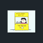 Toile Peanuts | Lucy & the Doctor Is In<br><div class="desc">Lucy is the crabby, bossy and opinionated girl who bullies most other characters in the comic strip, particularly Linus et Charlie Brown. Check out this cute Peanuts design featuring Lucy and her advice.</div>