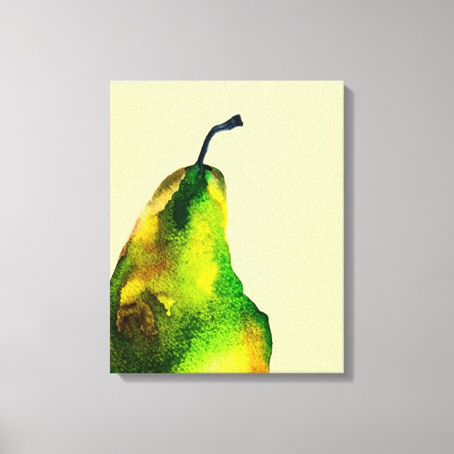 Toile Pear art mignon aquarelle fruit (Recto)