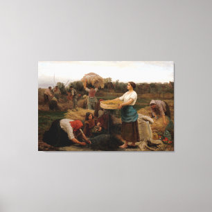 Toile Peasants récoltant du colza_GC Canvas Imprimer