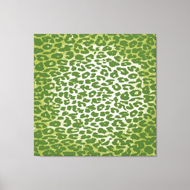 Toile Peau Poster de animal Retro Vert Du Leopard (Recto)