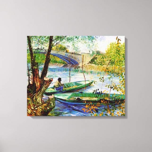Toile Pêche au printemps Vincent van Gogh (Recto)