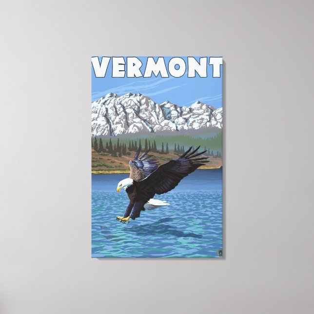 Toile Pêche de l'aigle du Vermont (Recto)