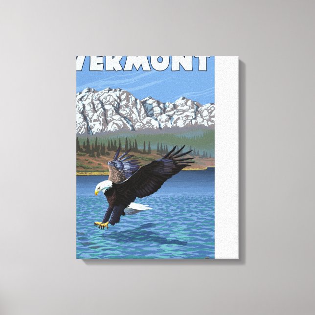 Toile Pêche de l'aigle du Vermont (Recto)