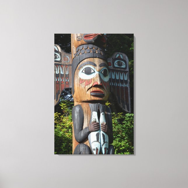 Toile Pêcheur sur un totem, Alaska (Recto)