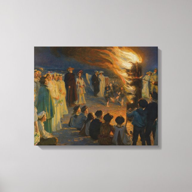 Toile Peder Severin Kroyer - Bonfire de la veille du mil (Recto)