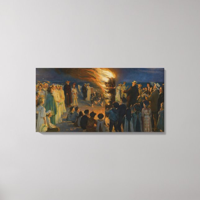 Toile Peder Severin Kroyer - Feu de la veille de la Sain (Recto)