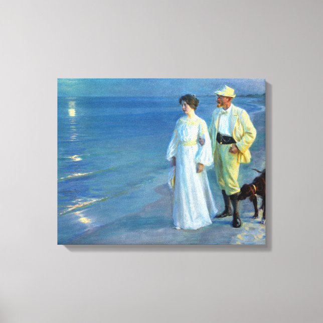 Toile Peder Severin Krøyer Soirée d'été Skagen Beach (Recto)